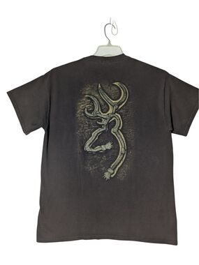 Browning Black Short-Sleeve Tee with Gold Buckmark Logo